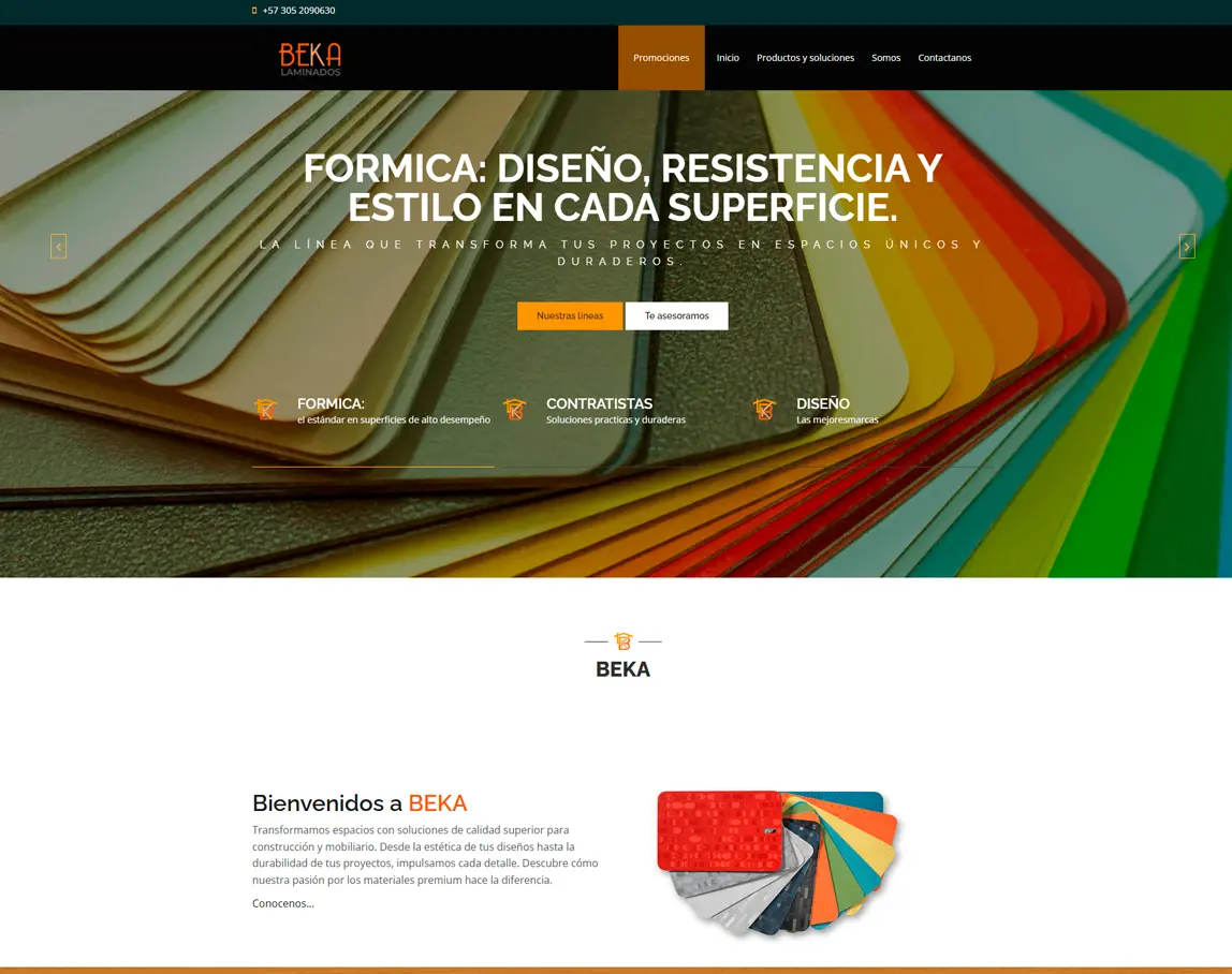 Web Beka  laminados