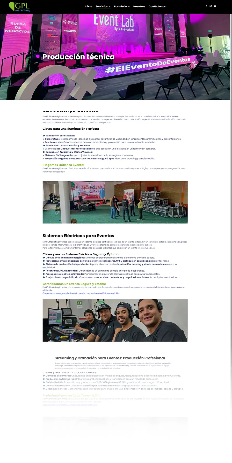 Concepto y diseño de la web